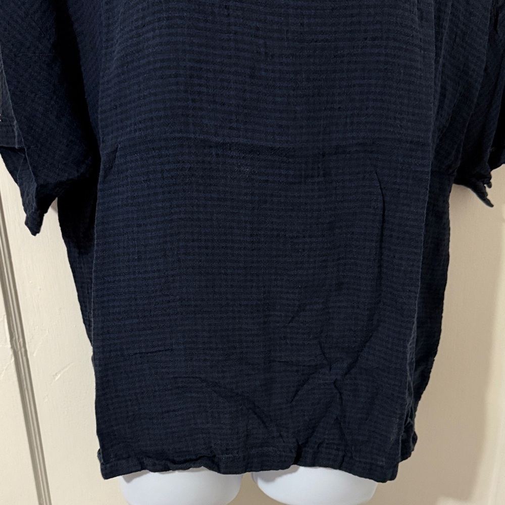 Eileen Fisher Linen Plaid Top - Picture 3 of 16